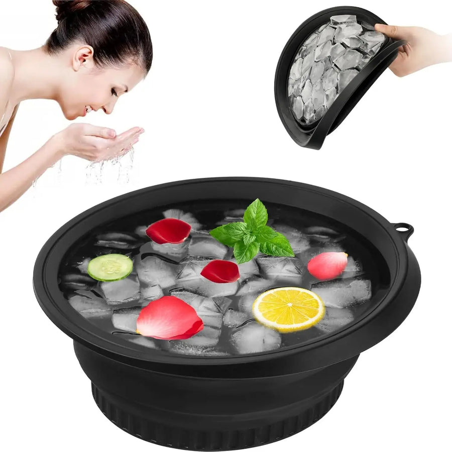 Household Silicone Folding Basin Ice Tray Ice Facial Care Ice-bath Wash Basin