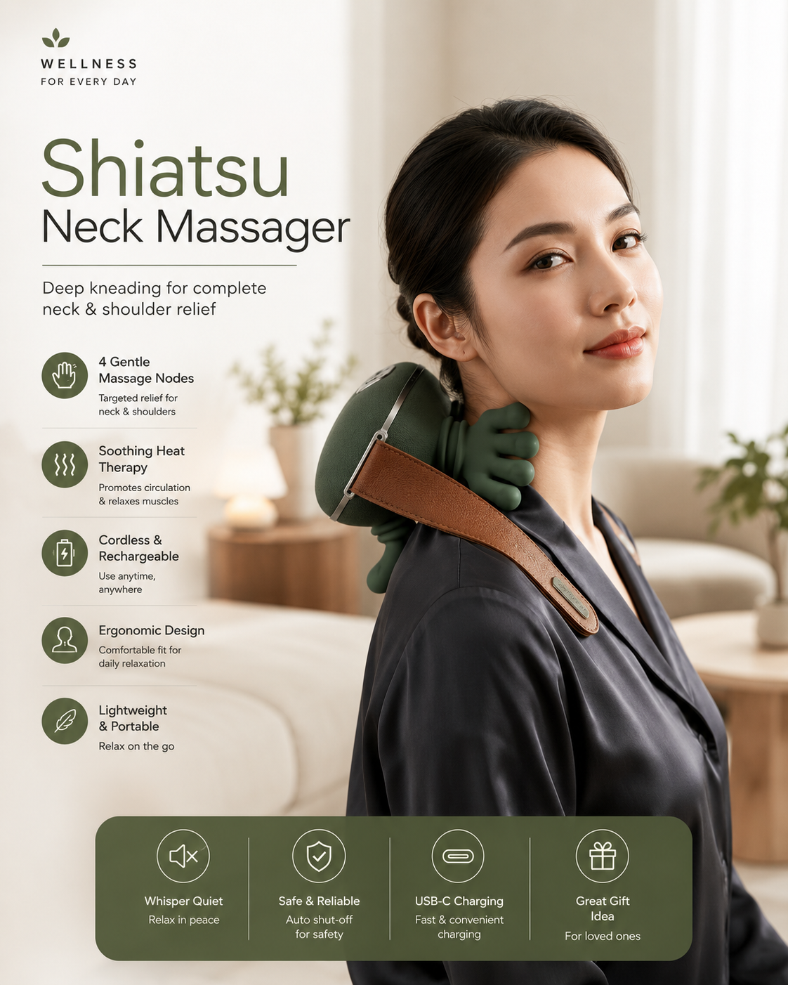 Trapezius Massager For Shoulders And Neck Massage