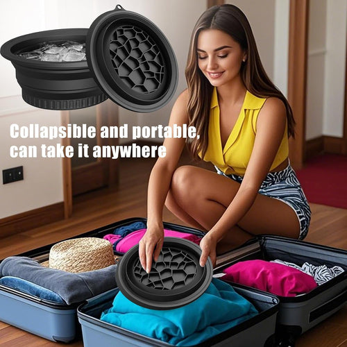 Household Silicone Folding Basin Ice Tray Ice Facial Care Ice-bath Wash Basin